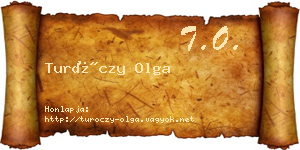 Turóczy Olga névjegykártya