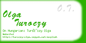 olga turoczy business card